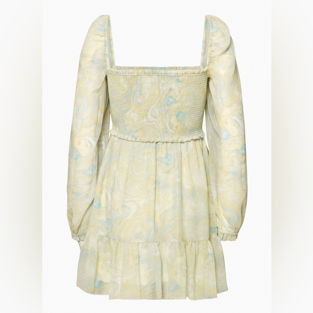 Aritzia Wilfred Tempest Smocked chiffon mini dress - Picture 6 of 10